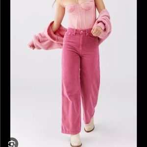 High and Wide corduroy pants in Pink, Size 29